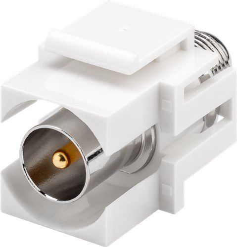 Keystone Module SAT/Antenna, Flush Mount - 18.9 mm width, Coaxial male (plug) > F female 79938