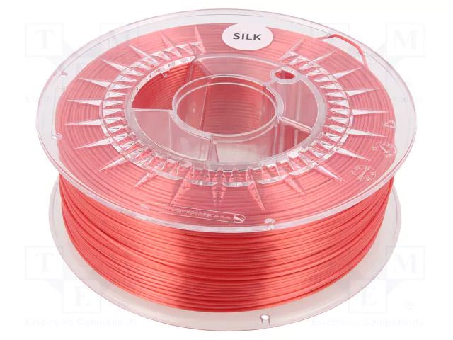 Filament: SILK; Ø: 1.75mm; red; 225÷245°C; 1kg; Table temp: 50÷60°C DEVIL DESIGN DEV-SILK-1.75-RD