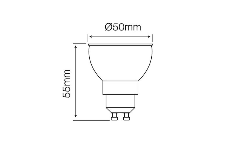 LED bulb GU10 230V 7W 1000lm, 142lm/W, 120° 2700K, ceramic, LED line PRIME 247613-II 5905378201484