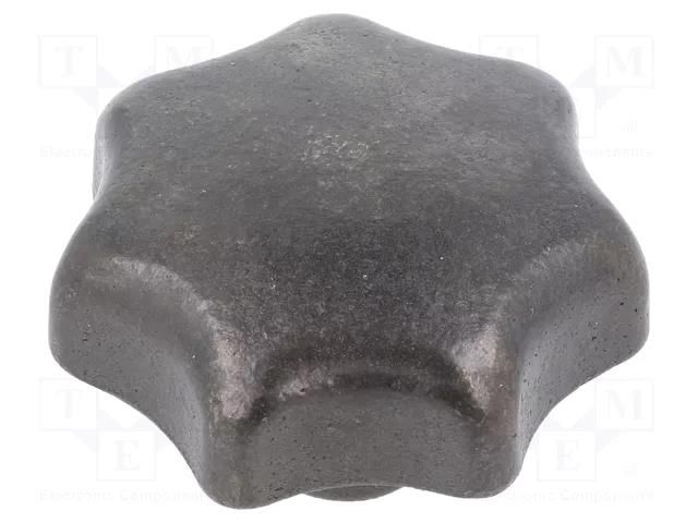 Knob; Ø: 63mm; Int.thread: M12; cast iron; DIN 6336 ELESA+GANTER DIN6336-GG-63-M12E