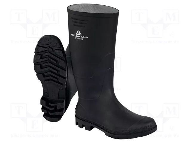 Boots; Size: 40; black; PVC; bad weather,slip; high; STONE OB SRA DELTA PLUS DEL-STONEOBSRA40