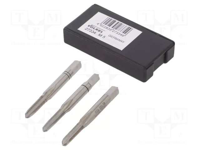 Tap; M5; 0.8; L: 50mm; Holder: hand; 4.9mm; 3pcs. VÖLKEL VOLKEL-27334