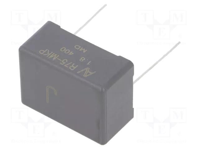 Capacitor: polypropylene; R75; 1.8uF; 400VDC; 220VAC; 32x15x24mm KEMET R75MR418050L3J