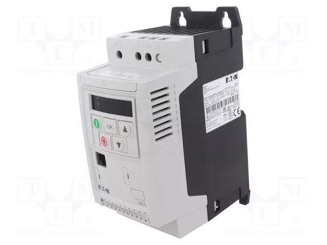 Vector inverter; Max motor power: 0.37kW; Usup: 200÷240VAC; IN: 4 EATON ELECTRIC DC1-S24D3FN-A20CE1