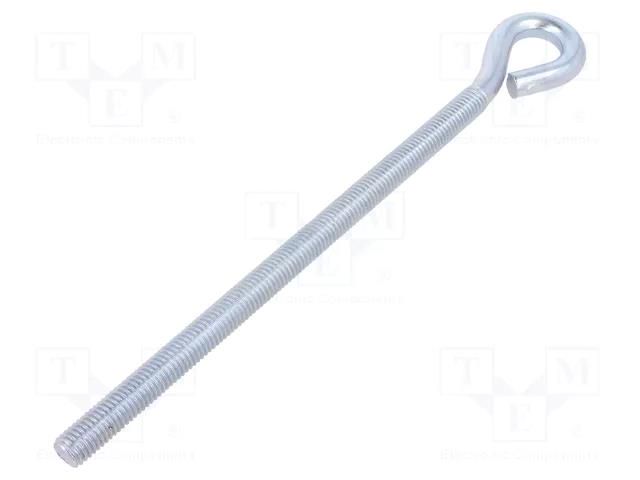 Hook; ring; steel; zinc; Thread len: 177mm; Overall len: 225mm DROMET D-HO10225