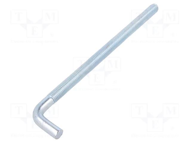 Hook; straight; steel; zinc; Thread len: 185mm; Overall len: 215mm DROMET D-HP12215