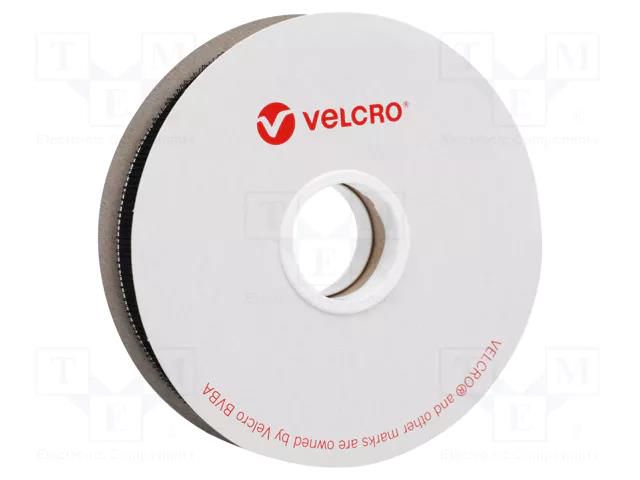 Tape: hook and loop; W: 25mm; L: 25m; Thk: 1.7÷2.05mm; hook; acrylic VELCRO® HOOK-25-25-PS18-BK