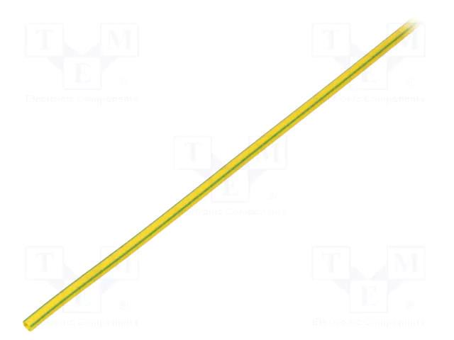 Heat shrink sleeve; glueless; 2: 1; 1.6mm; L: 1m; yellow-green RADPOL RCH1-1.6/0.8X1YG