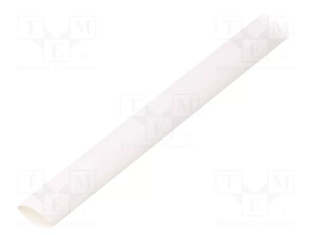Heat shrink sleeve; glueless; 2: 1; 9.5mm; L: 1m; white; polyolefine TASKER GTM9548W