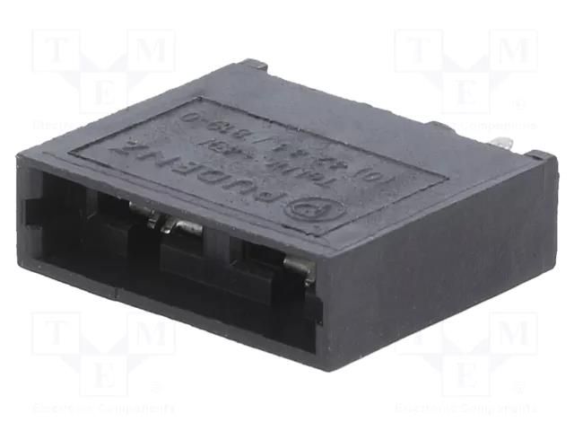 Fuse holder; 19mm; soldered,spring terminals; max.130°C; UL94V-0 LITTELFUSE 178.6164.0001
