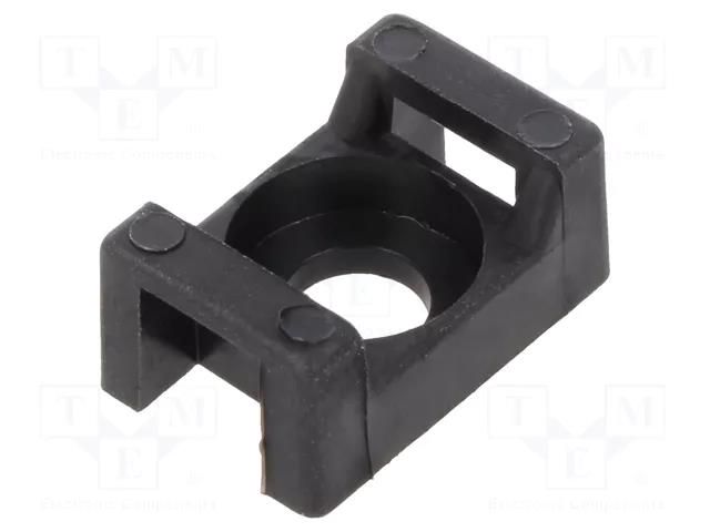 Holder; screw; polyamide; UL94V-2; black; Tie width: 5mm; Ht: 6.9mm HELLERMANNTYTON CTM1-PA66-BK