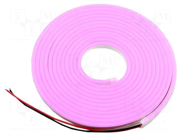 NEON LED tape; pink; 2835; LED/m: 120; 6mm; IP65; 8W/m; Thk: 12mm IPIXEL LED N006120BC1LZ-P