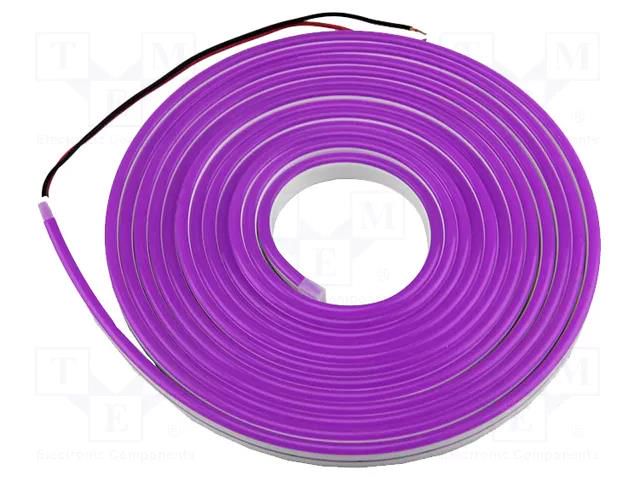 NEON LED tape; violet; 2835; LED/m: 120; 6mm; IP65; 8W/m; Thk: 12mm IPIXEL LED N006120BB1LZ-V