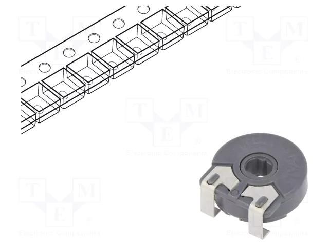 Potentiometer: mounting; single turn,horizontal; 10kΩ; 250mW; SMD PIHER PS15NV50-103A30-PM