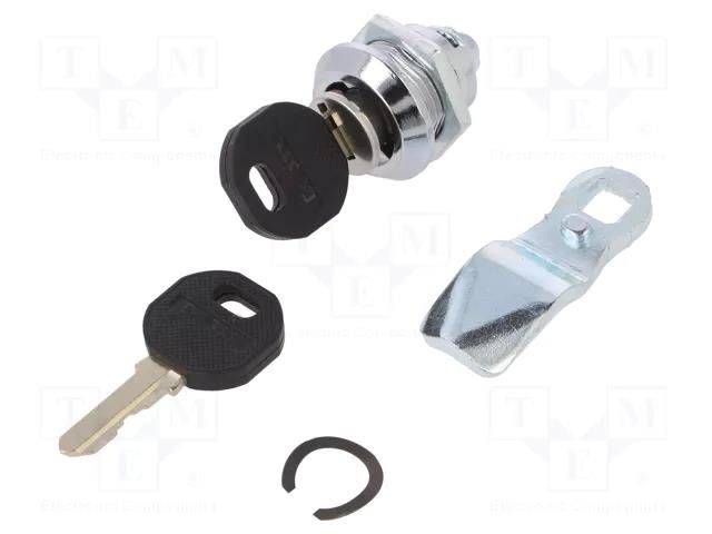 Lock; cast zinc; 13mm; Body: chromium plated ELESA+GANTER GN115-SC-13
