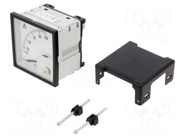 Ammeter; on panel; I AC: 0÷100A; Class: 1.5; 50÷60Hz; Features: 90° SELEC AM-I-D-2-100A-CE