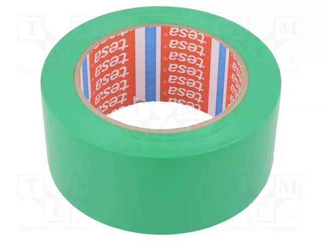 Tape: warning; green; L: 33m; W: 50mm; self-adhesive; Thk: 0.15mm TESA TESA-60760/GR