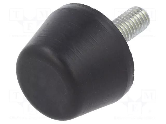 Vibroisolation foot; Ø: 32mm; Shore hardness: 70±5; 813N; 148N/mm ELESA+GANTER DVB6-32-22M8-23-7