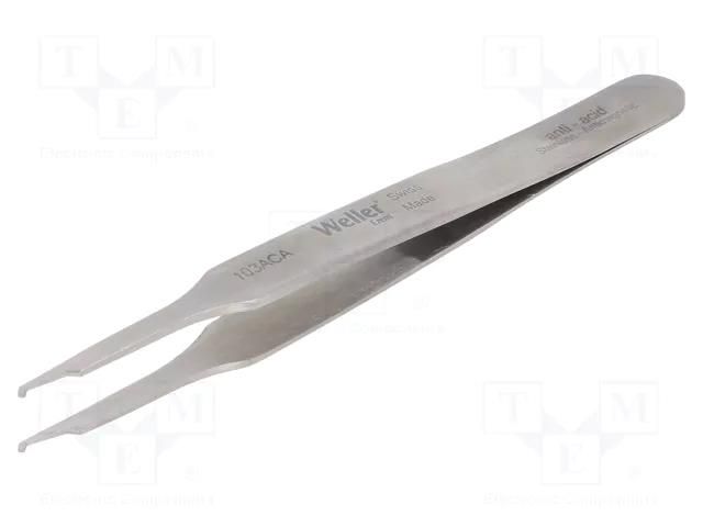 Tweezers; 115mm; for precision works; Blades: curved WELLER WEL.103ACA