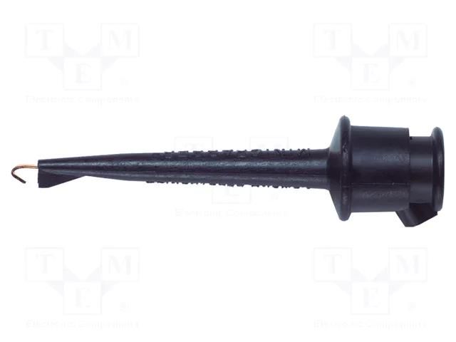 Clip-on probe; hook type; 5A; 60VDC; black; Grip capac: max.3.06mm POMONA POM-4555-0