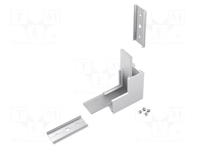 Connector 90°; white; aluminium,polycarbonate; LINEA20 TOPMET TOP-C1870001