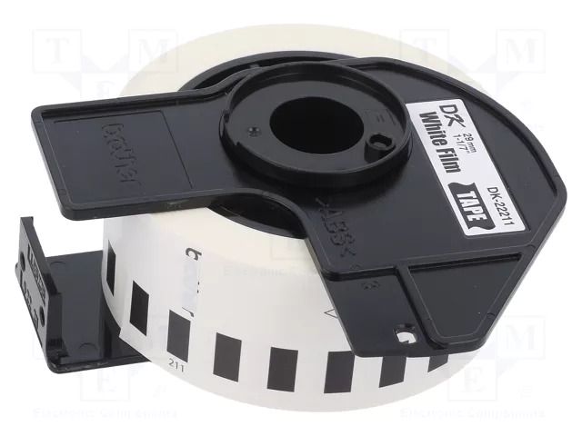 Foil tape; 29mm; 15.24m; white; Character colour: black; glued BROTHER BR-DK22211