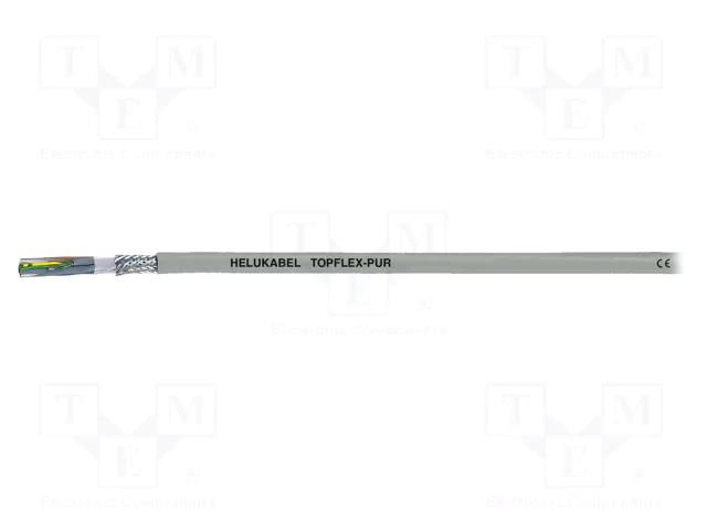 Wire: servo drive; hybrid,TOPFLEX; grey; stranded; Cu; -30÷80°C HELUKABEL TOPFLEX-22852