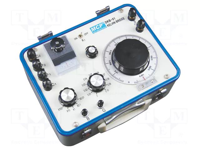 Meter: Thomson bridge; ±0.2%; Features: galvanometer built-in MCP DKB-01