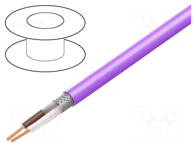 Wire; 1x2x0.75mm2; CAN bus; stranded; Cu; PVC; violet; 300V; none HELUKABEL CANBUS-1X2X0.75-IN