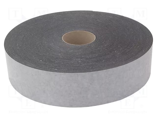 Tape: sealing; W: 80mm; L: 30m; Thk: 3mm; grey; caoutchouc hot-melt INTRA PS-3301-3/80/30