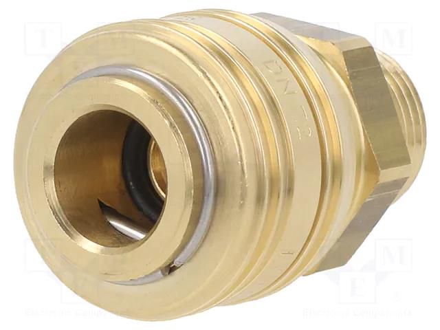 Quick connection coupling; 0÷35bar; brass; 41mm; 1000l/min PNEUMAT ES-38-A