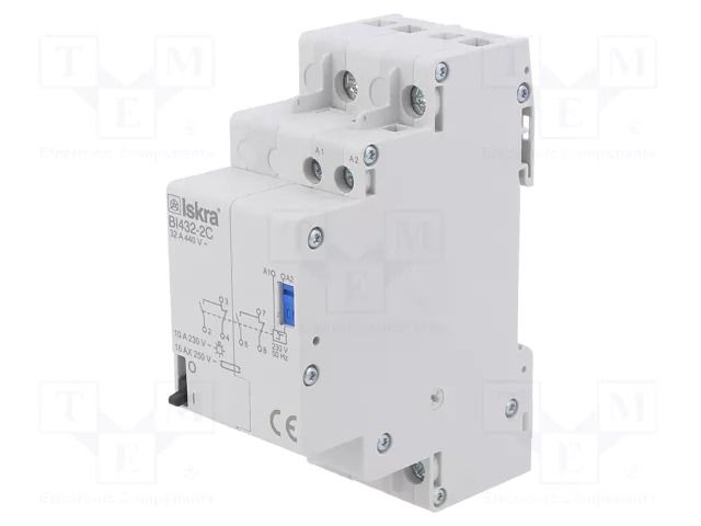 Relay: installation; bistable,impulse; DPDT; Ucoil: 230VAC; BI; 32A ISKRA BI432-2C/230VAC
