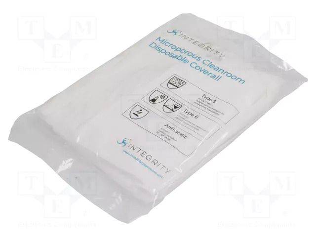 Cleanroom acces: coverall; white; XL (unisex); cleanroom; ESD ANTISTAT ATS-600-5009