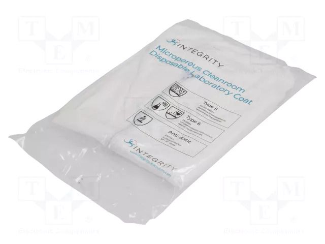 Cleanroom acces: coverall; white; L (unisex); cleanroom; ESD ANTISTAT ATS-600-5008