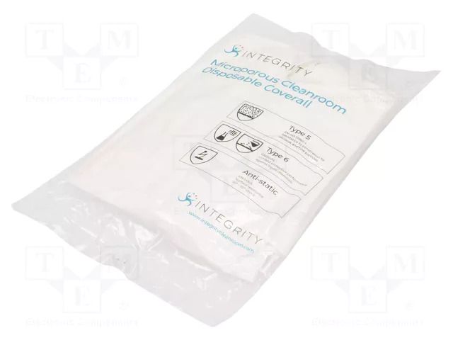 Cleanroom acces: coverall; white; M (unisex); cleanroom; ESD ANTISTAT ATS-600-5007