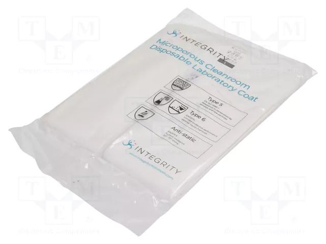 Cleanroom acces: coat; white; L (unisex); cleanroom; ESD; 55g/m2 ANTISTAT ATS-600-5003