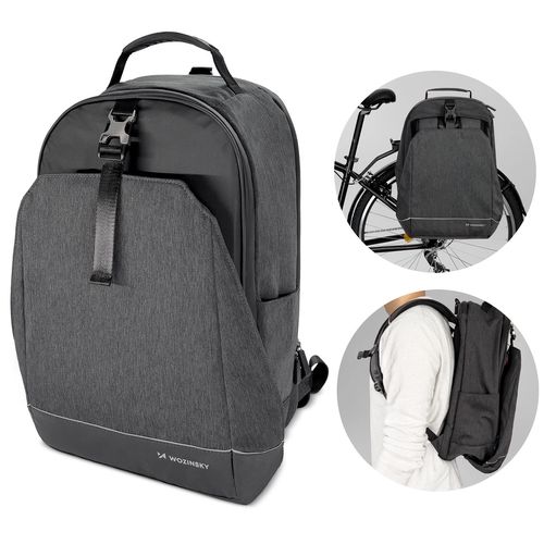 Wozinsky bike pannier bag, bike backpack with frame, 2in1, 40l, black (WBB33BK), Wozinsky 5907769301360 5907769301360