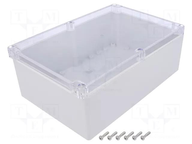 Enclosure: multipurpose; X: 160mm; Y: 240mm; Z: 90mm; polycarbonate GAINTA G2018C-IP67
