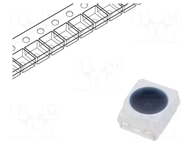 Phototransistor; Dim: 3.5x2.8x1.9mm; λp max: 550nm; Lens: blue Token PT-IC-BC-3528-550