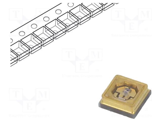 Power LED; bicolour; UV-A/UV-C; 120°; 100mA; 3.5x3.5x1.36mm; 3535 LUCKYLIGHT C3535DUVC-QB-Q5-D