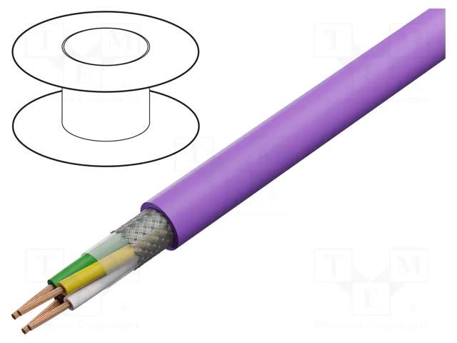 Wire; 4x1x0.34mm2; CAN bus; stranded; Cu; PUR; violet; 250V; none HELUKABEL CANBUS-4X1X0.34PUR