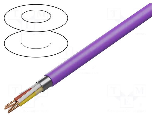 Wire; 2x2x0.8mm; EiB/KNX,outdoor; wire; Cu; PVC; violet; CPR: Eca HELUKABEL E-BUS-2X2X0.8-VI