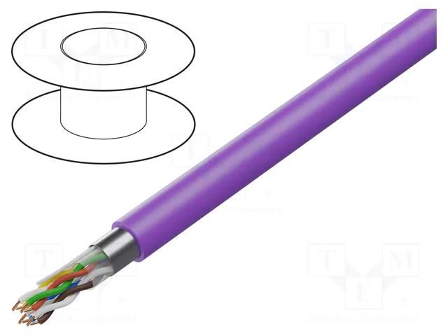 Wire; 4x2x0.8mm; EiB/KNX,outdoor; wire; Cu; PVC; violet; CPR: Eca HELUKABEL E-BUS-4X2X0.8-VI