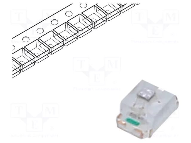 LED; green; blinking; 400÷700mcd; 120°; 3÷4VDC; 20mA; 2x1.25x0.8mm OPTOSUPPLY OSPS0805C1E-B