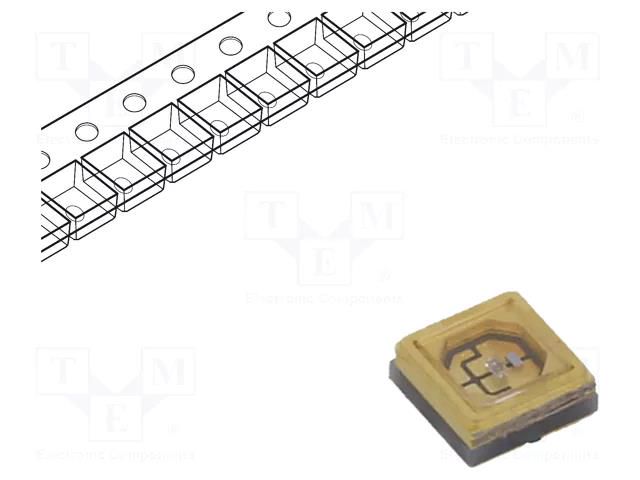 LED; UV-C; 3535; 120°; 20mA; λd: 270÷280nm; 5÷9VDC; SMD HONGLI ZHIHUI HL-C3535-S25-280