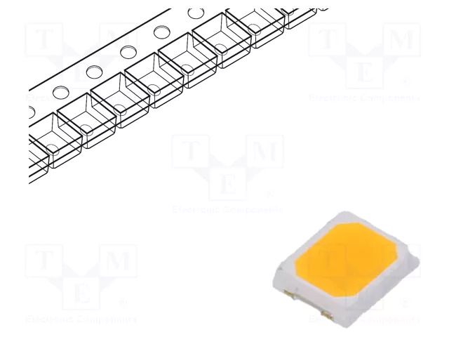 LED; yellow; SMD; 2835; 45÷55lm; 3÷3.4VDC; 3.5x2.8x0.8mm; 120° FORYARD FYLS-2835UYY-0.5W