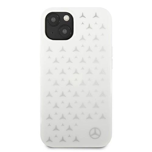 Mercedes Silver Stars Pattern Case for iPhone 13 mini - White, Mercedes 3666339020255 3666339020255