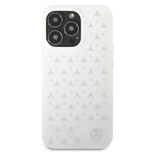Mercedes Silver Stars Pattern Case for iPhone 13 Pro Max - White, Mercedes 3666339020286 3666339020286