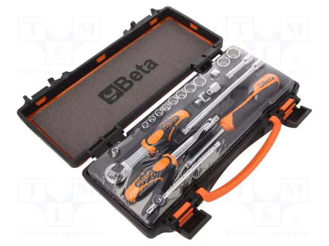 Wrench-set; 12-angles,socket spanner; 1/4"; 19pcs. BETA 900MB/C19