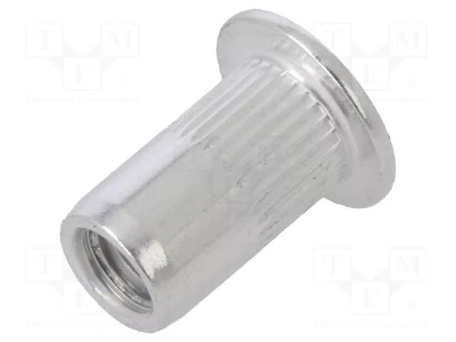 Rivet nuts; M4; aluminium; Ømount.hole: 6mm; L: 11mm; 20pcs. BETA 1742R-AL-M4